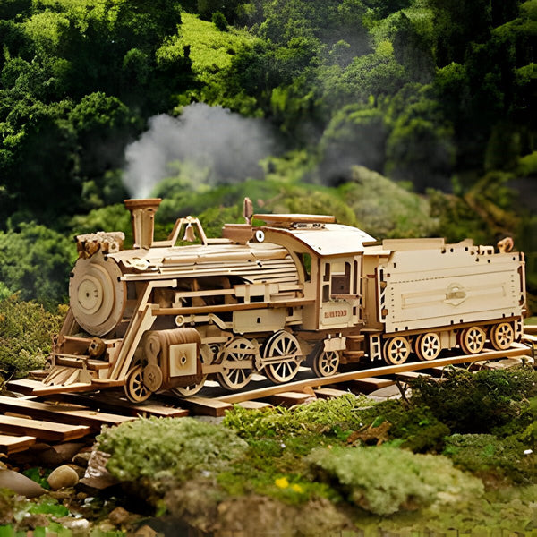Puzzle - 3D-pussel i trä - 3D-tåg i en trämodell - Educational Toys - 8 new Puzzels - Trenday