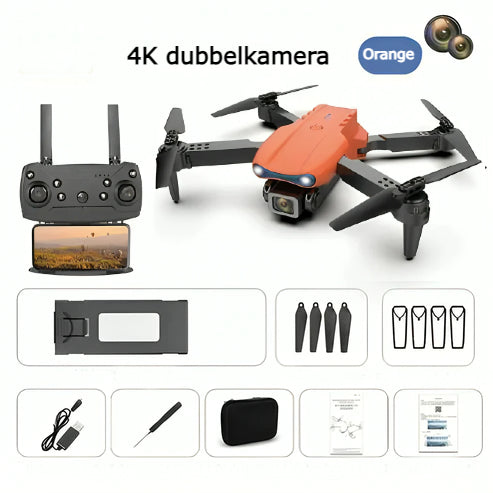 DronePRO+ | Drönare med dubbla 4K HD-kameror (Komplett set värt 999 kr) - Orange - - new - Trenday