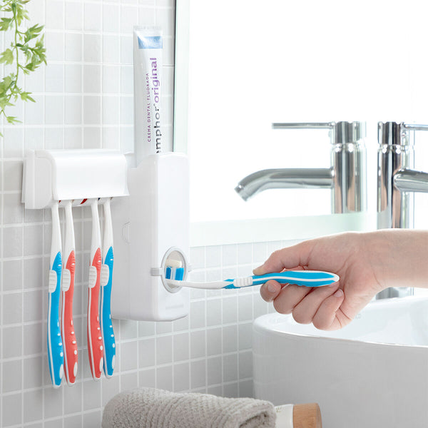 BrushOrganizer - Väggmonterad tandborsthållare - - Tandborsthållare - Badrumsartiklar Badrumsförvaring Hygienartiklar - Trenday
