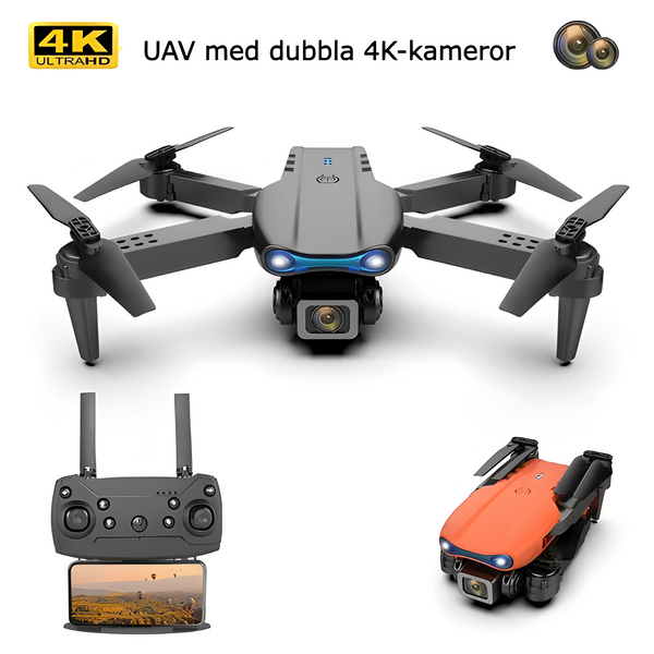 DronePRO+ | Drönare med dubbla 4K HD-kameror (Komplett set värt 999 kr) - Svart (4 i lager) - - new - Trenday