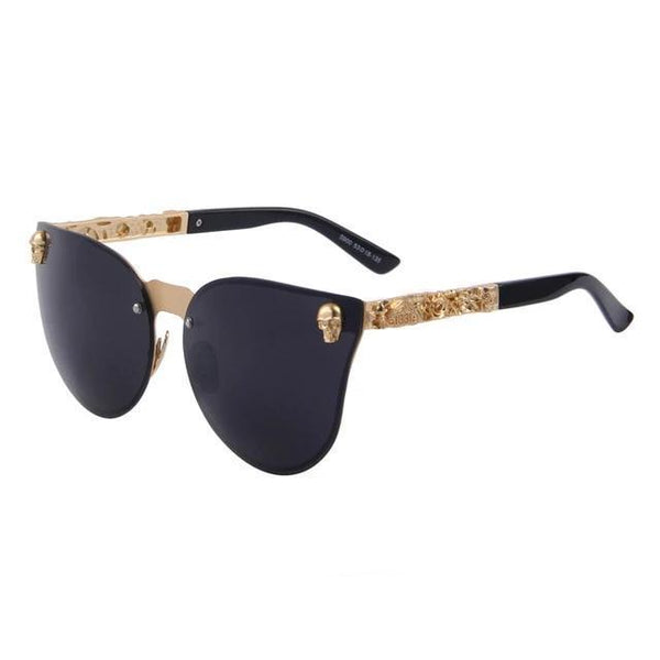 UNISEX SKULL SUNGLASSES - SVART - Women's Accessories - Trenday