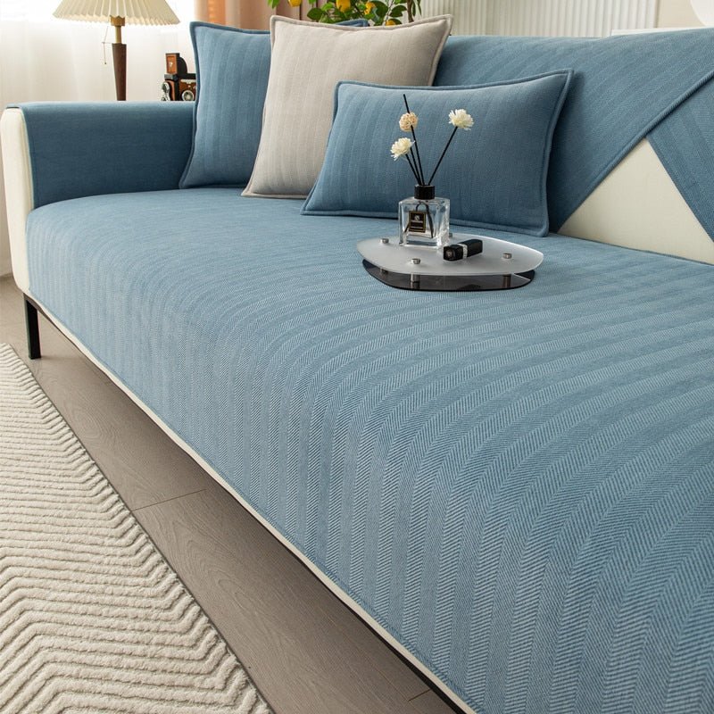 FleeceMat™ - Halkfritt överdrag för din soffa - Blå - 780 - old - Trenday