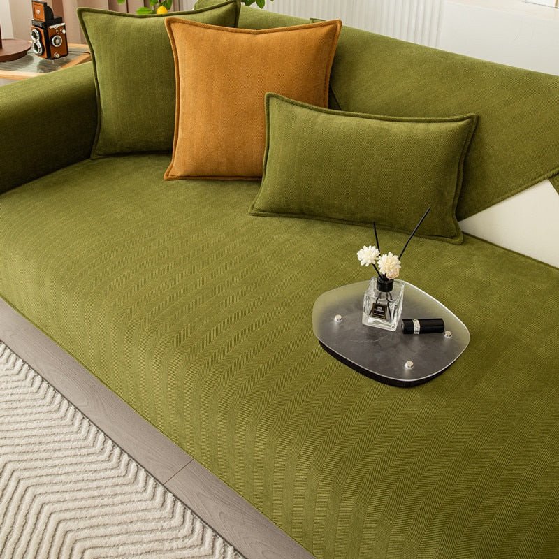 FleeceMat™ - Halkfritt överdrag för din soffa - Grön - 780 - old - Trenday