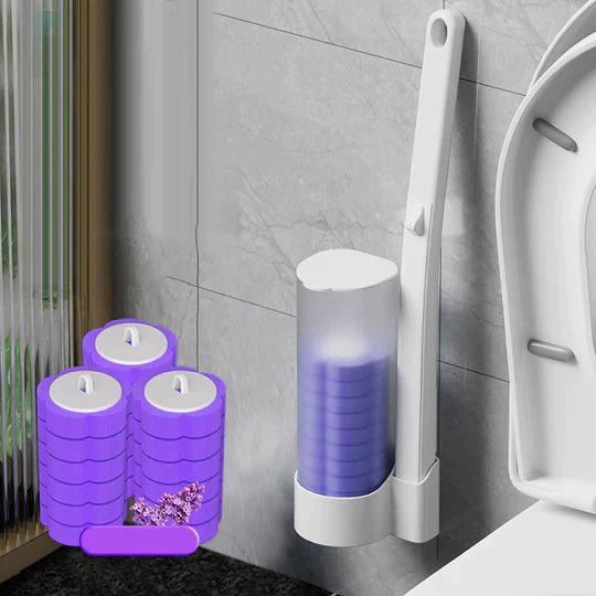 FlexiClean - Toalettborste för engångsbruk - Lavendel - - bathroom cleaning old - Pantino