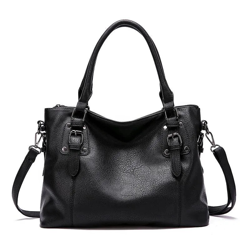 Flora™ | Elegant handväska i läder - Svart - - Trenday