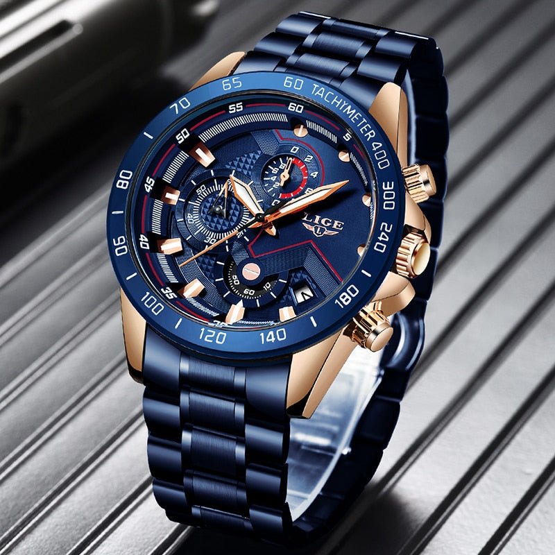 LigeWatch™ - Lyxiga klockor för män - Alla blå - - old - Trenday