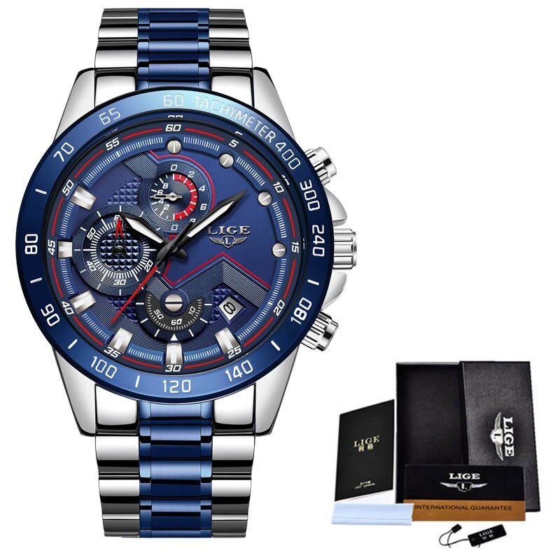 LigeWatch™ - Lyxiga klockor för män - Silverblå - - old - Trenday