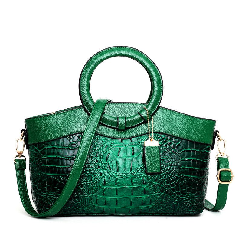 LuxeCroco™ - Lyxiga handväskor för kvinnor - Smaragdgrön - - old woman - Trenday
