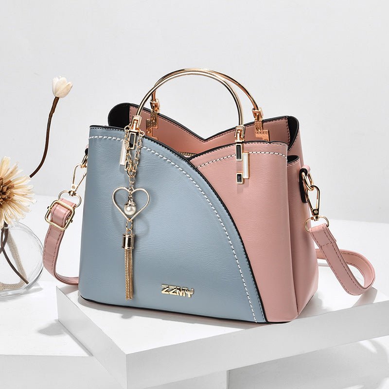 Tote Bag™ - Lyxiga handväskor för kvinnor - Blå rosa - - old - Trenday