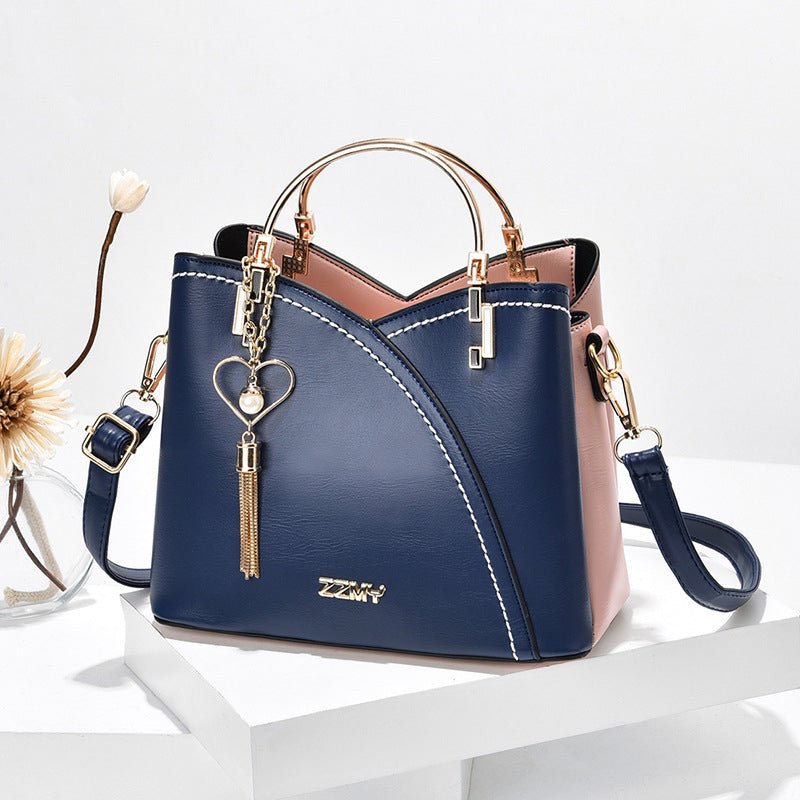 Tote Bag™ - Lyxiga handväskor för kvinnor - Marinblå rosa - - old - Trenday